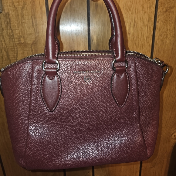 Michael Kors Handbags - Michael Kors Plum Leather Satchel